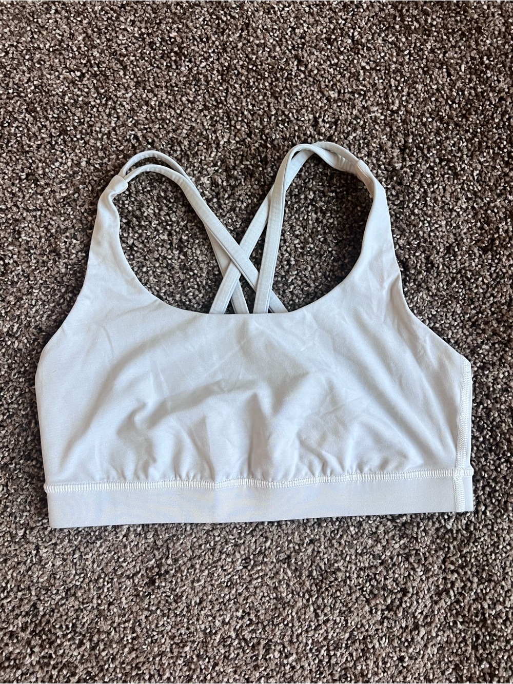 lululemon athletica White Crossback Sports Bra